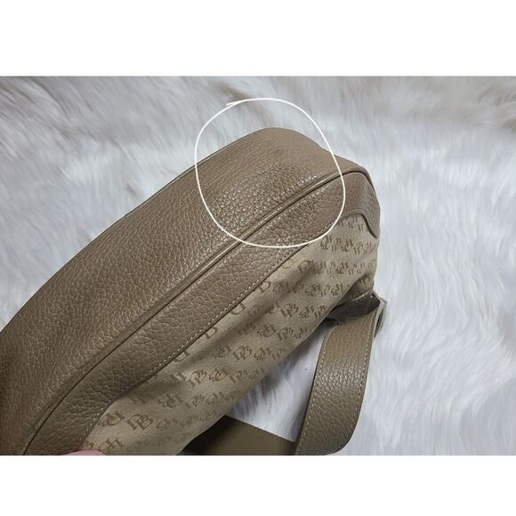 Vintage Dooney & Bourke Monogram Canvas Leather Hobo Shoulder Bag - Picture 12 of 12